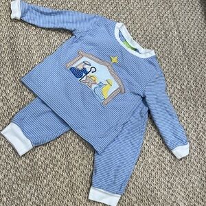 Classic whimsy nativity Christmas pajamas 12 months